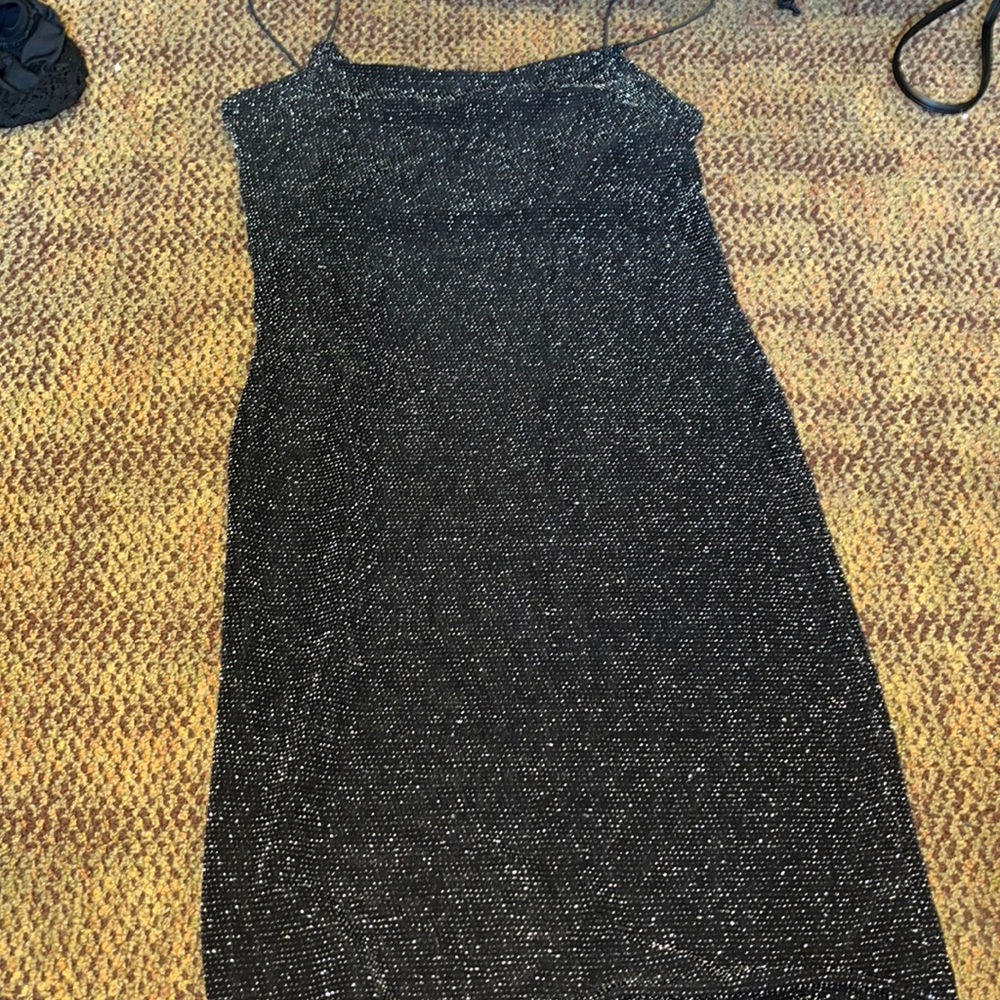 Black glittering dress